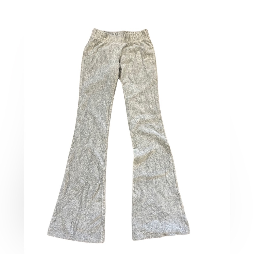 Gray flair velvet pants